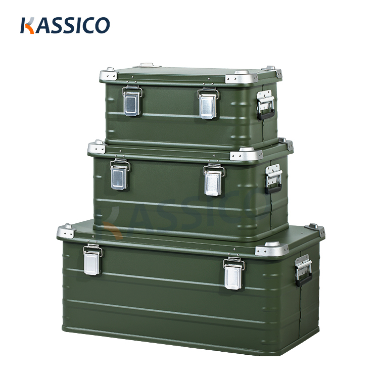 Militärische Überlebenskisten aus Aluminium, Überschuss-Lagerbehälter der Armee