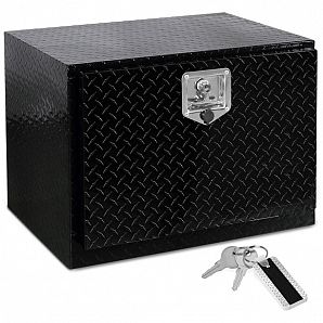 24" Werkzeugkasten aus Aluminium mit schwarzer Diamantplatte für Pickup-Truck