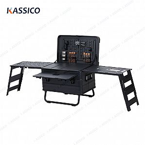 Aluminium Camping Küchenbox mit Klapptisch